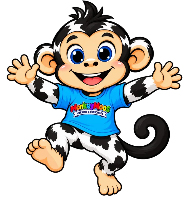 MonkeyMoo jumping for joy